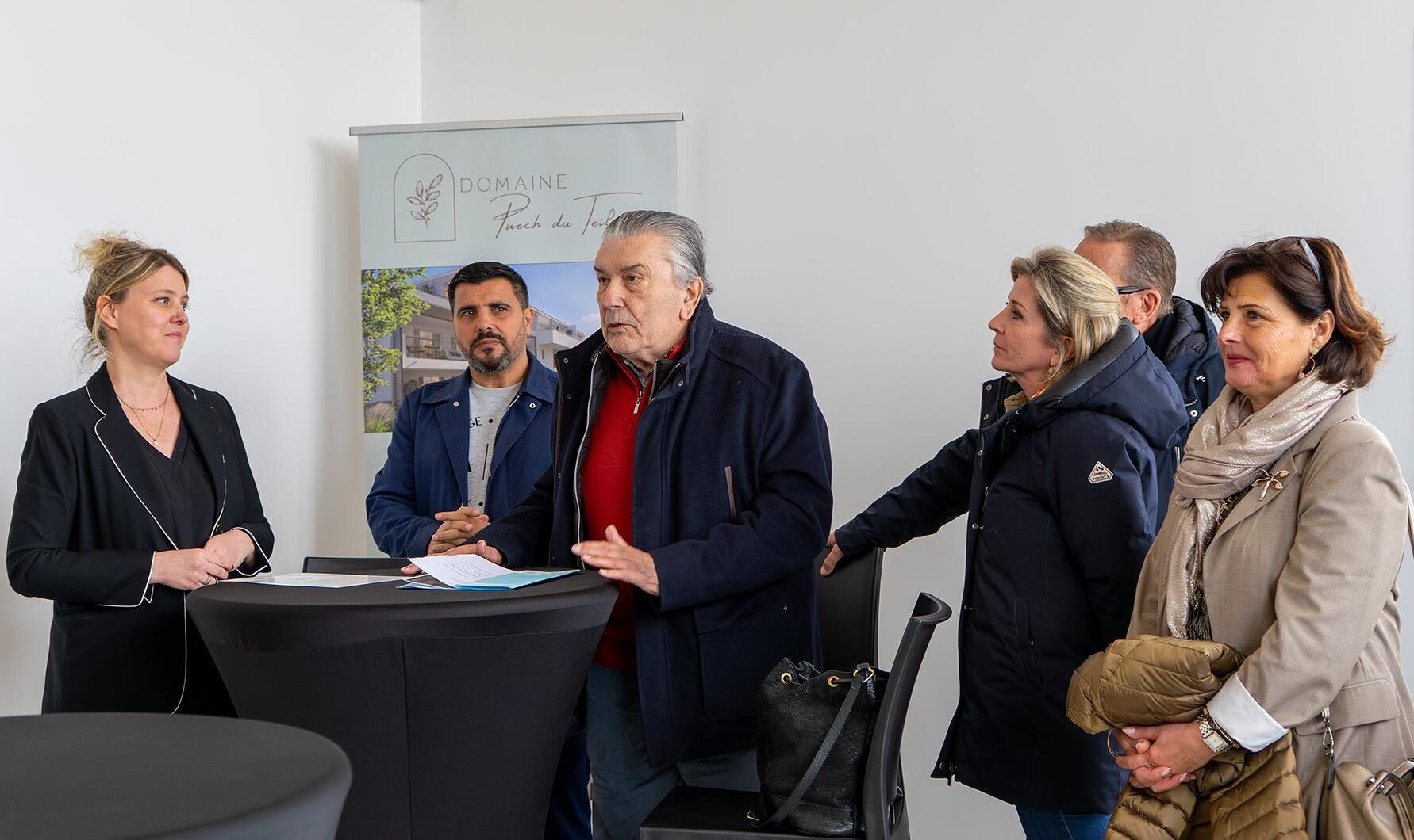 Inauguration du Domaine Puech du Teil avec le maire de la ville de Nîmes Jean-Paul Fournier et la dirigeante de Habitec Karen Winkler