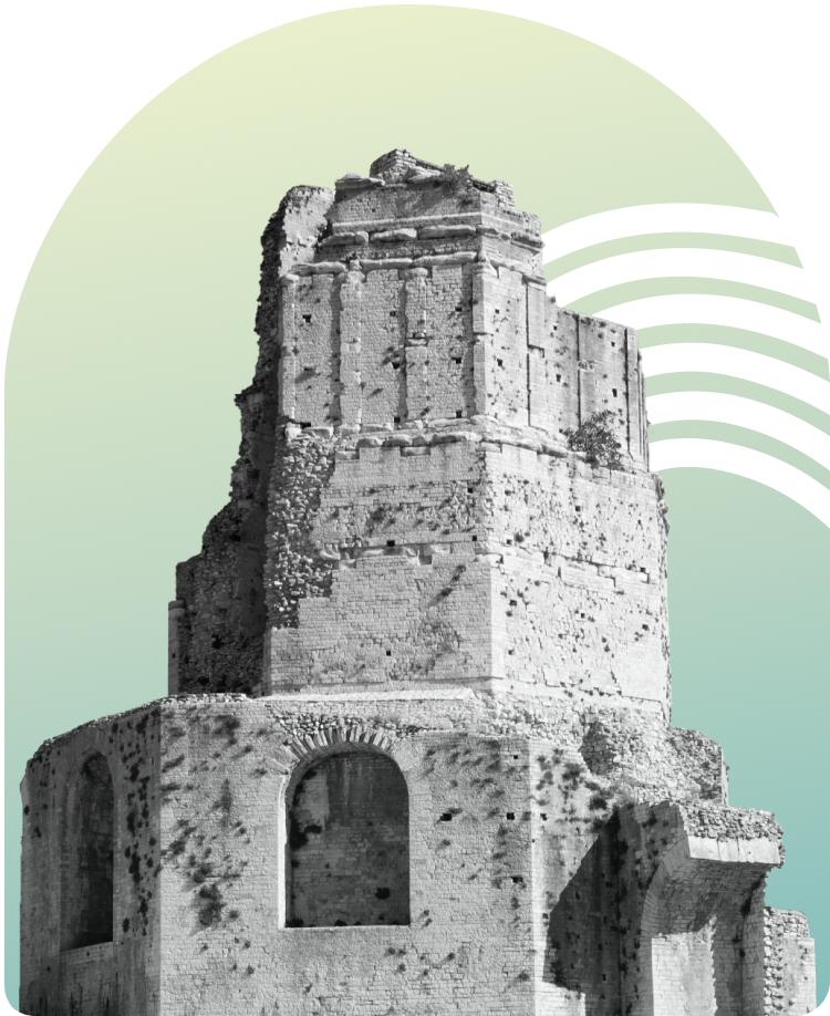 Photo de la Tour Magne, monument antique à Nîmes