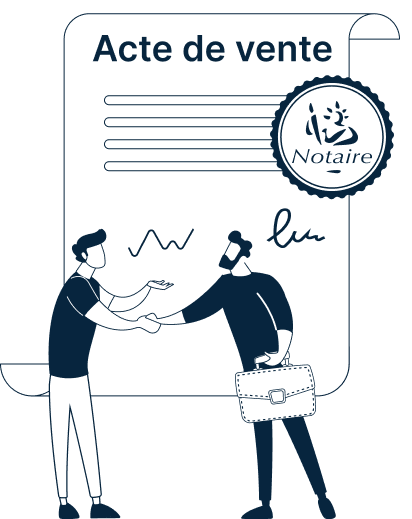 Signature de l’acte définitif de vente chez le notaire