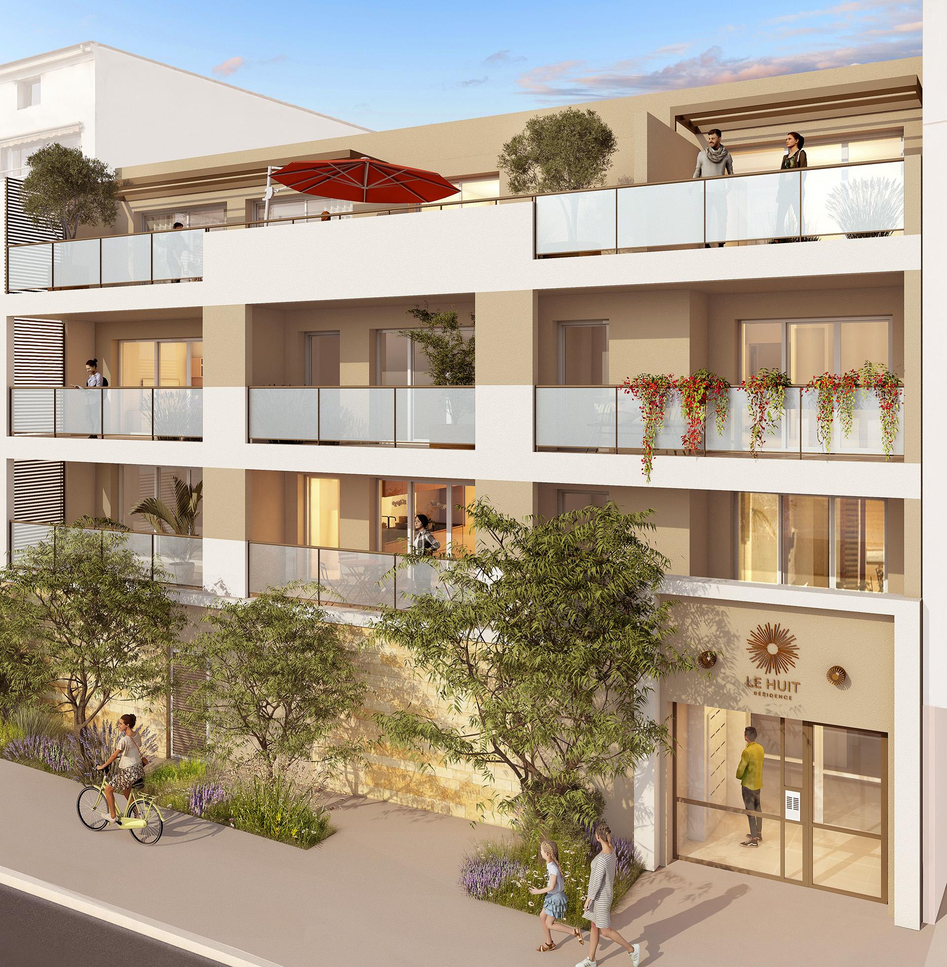 Perspective extérieure du programme immobilier Le Huit